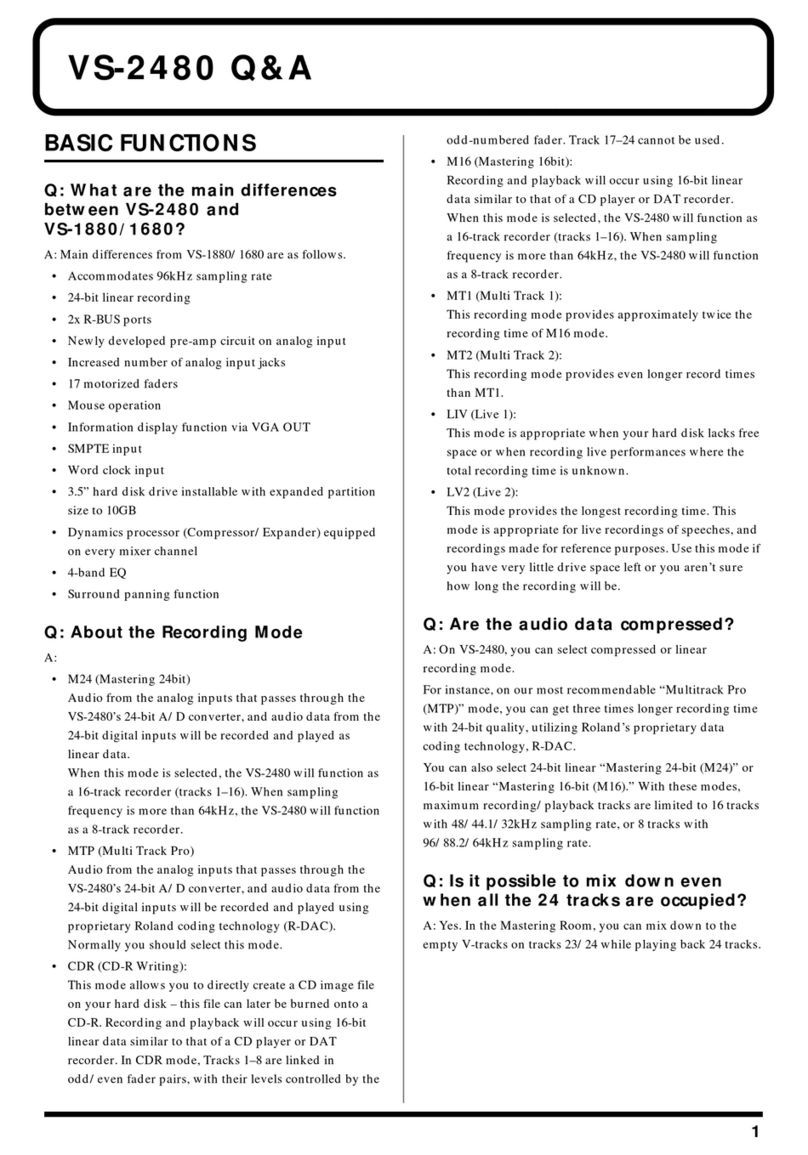 Roland V-studio VS-2480 User manual