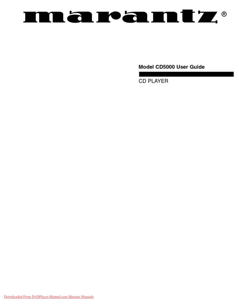 Marantz CD-5000 user guide