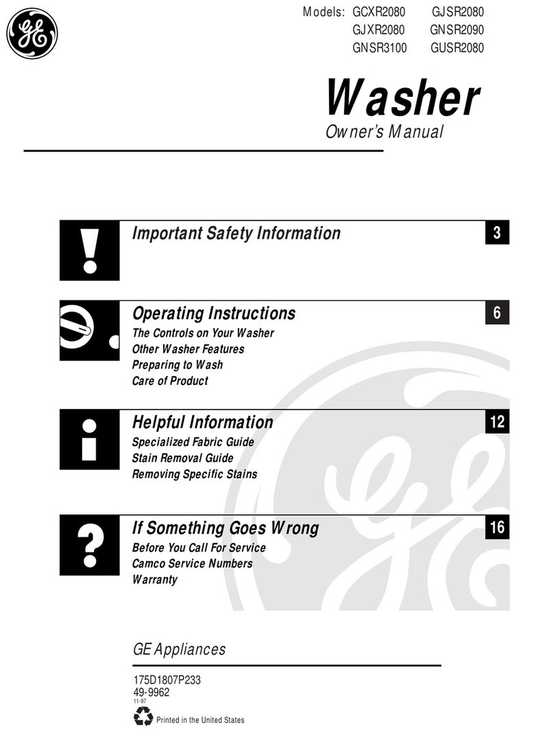 GE GCXR2080 User manual