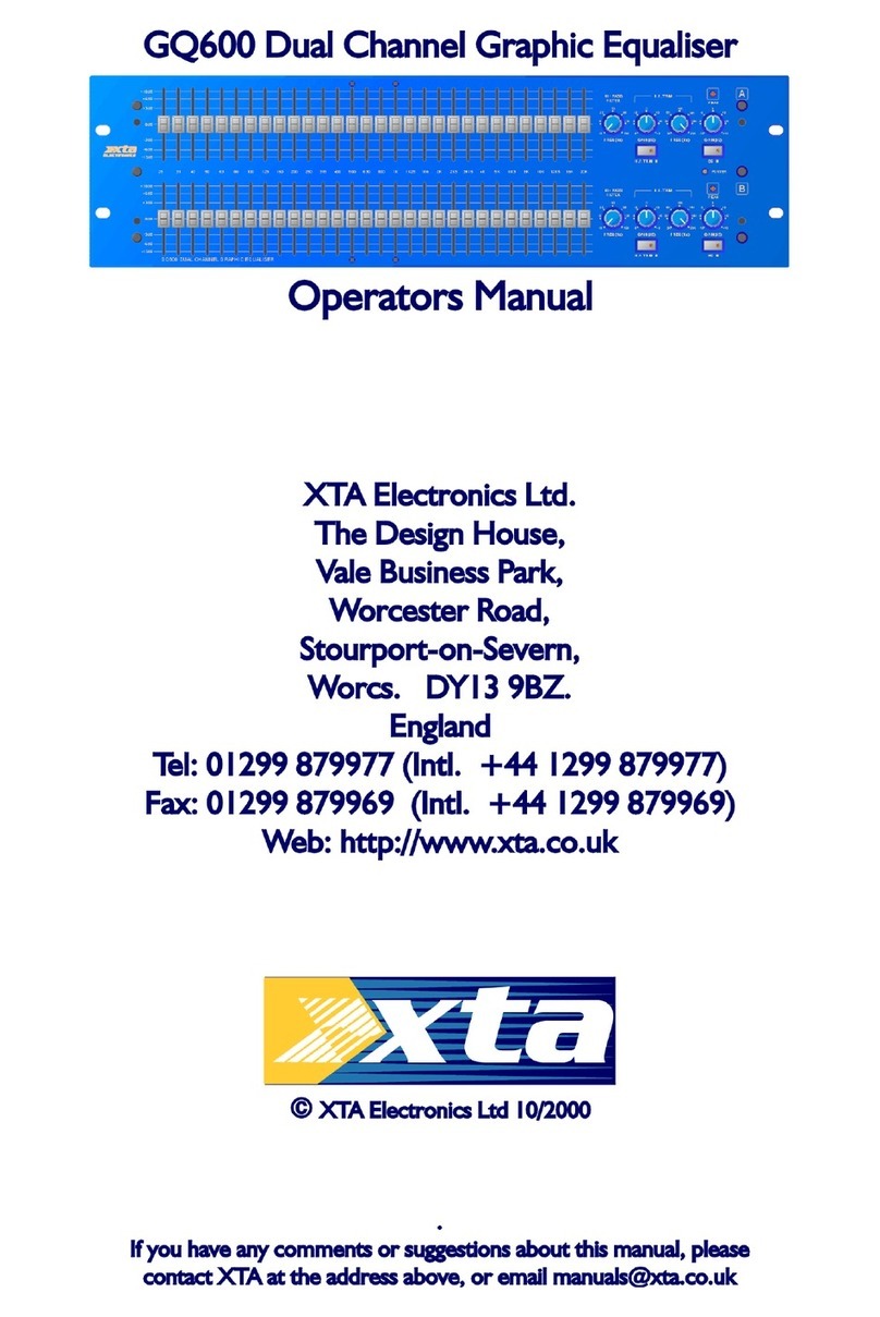XTA GQ600 Operator's manual