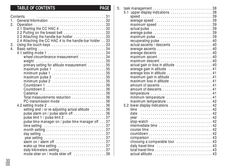 CICLOSPORT CCHAC 4 User manual