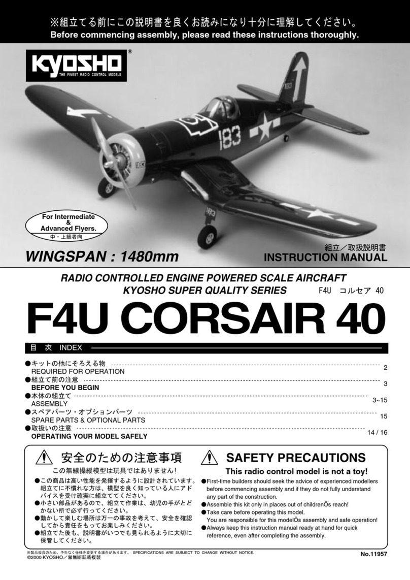 Kyosho F4U CORSAIR 40 instruction manual