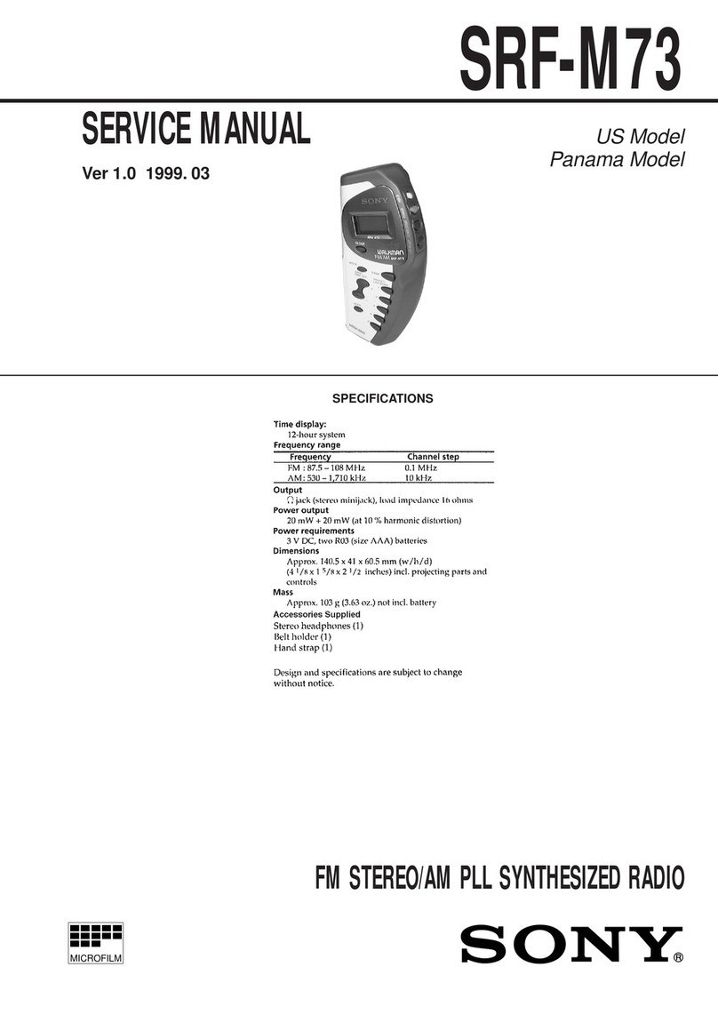 Sony SRF-M73 Operating Instructions  (primary... User manual