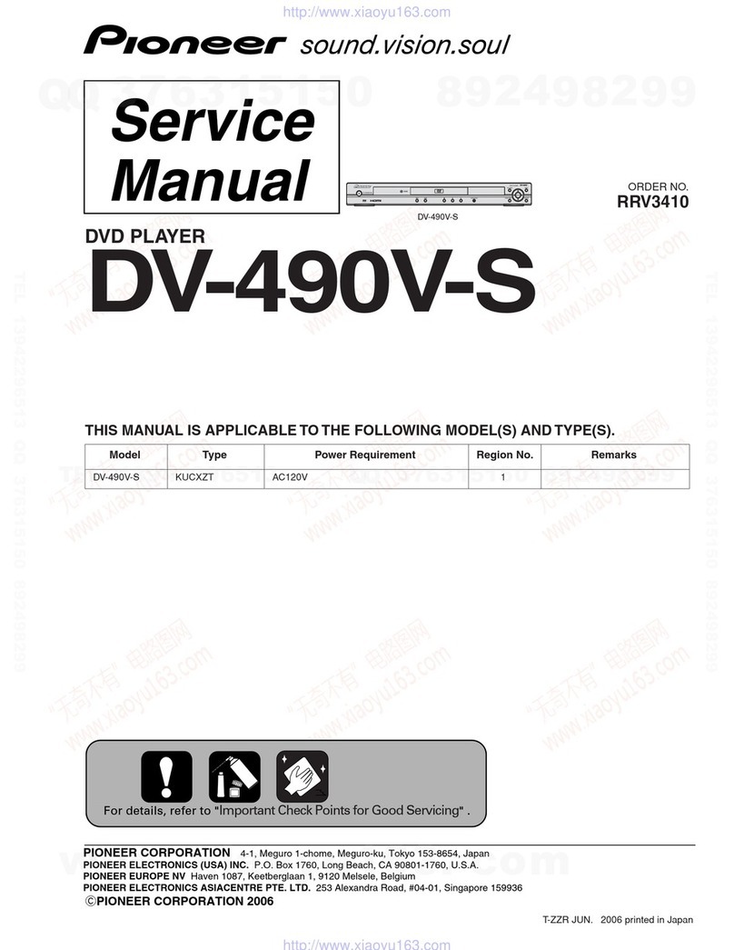 Pioneer DV-490V-S User manual
