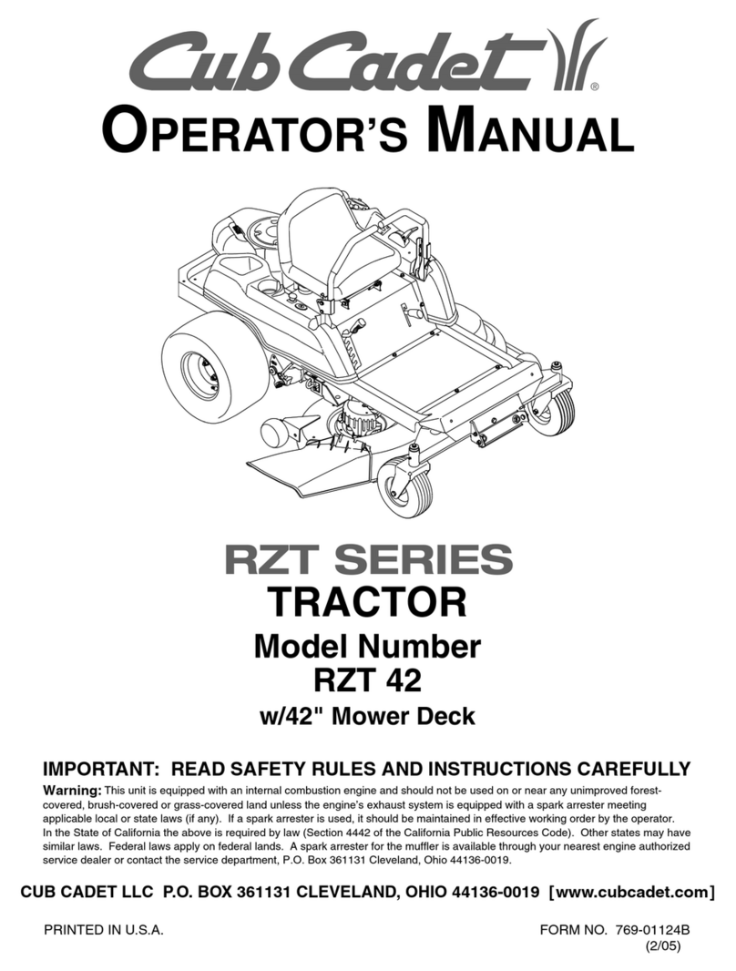 Cub Cadet RZT 42 User manual