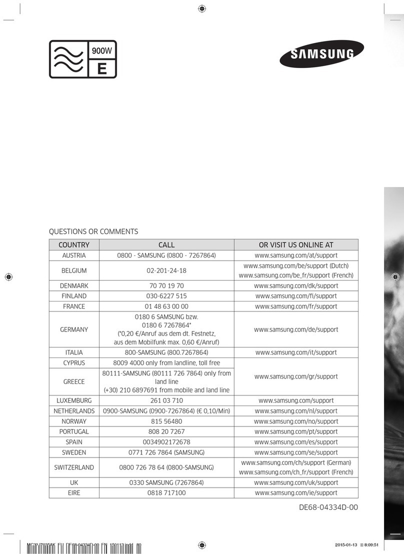 Samsung MC32J7035 series user manual