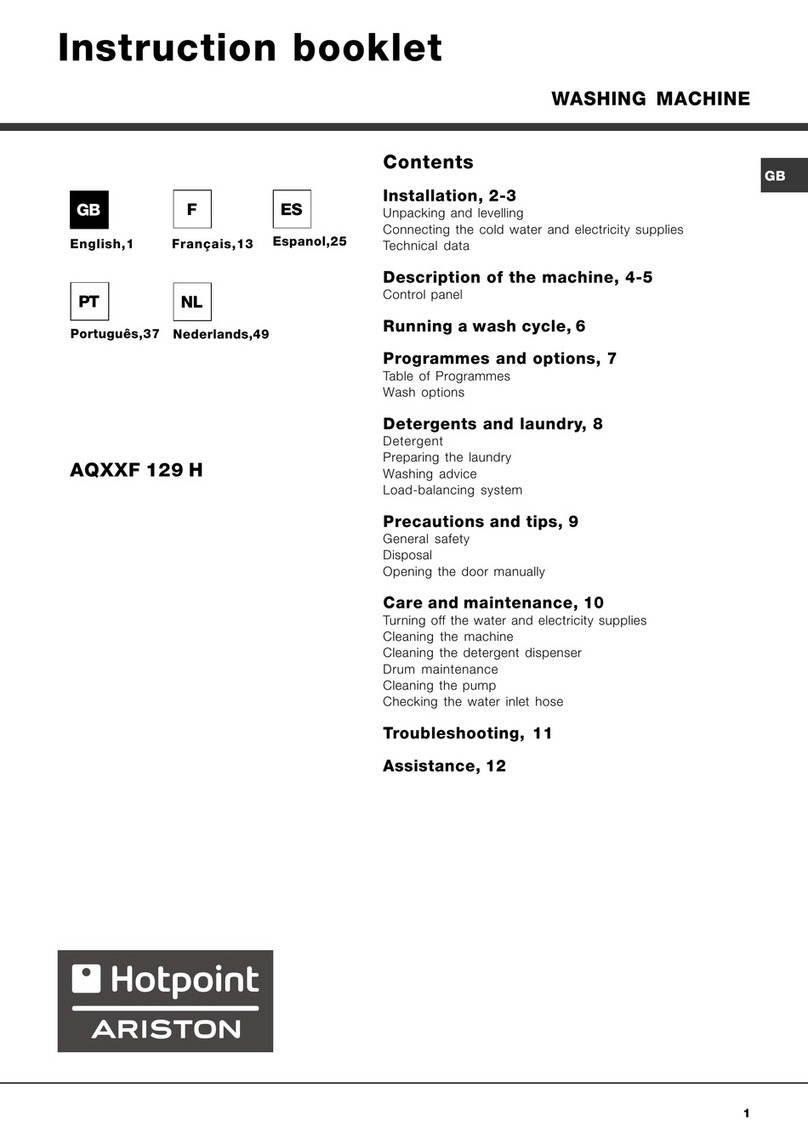 Hotpoint Ariston AQXXF 129 H Instruction booklet
