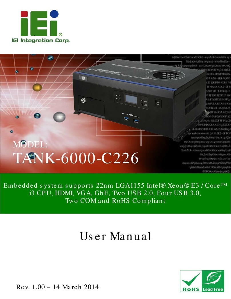IEI Technology TANK-6000-C226i-E3/4G-R10 User manual