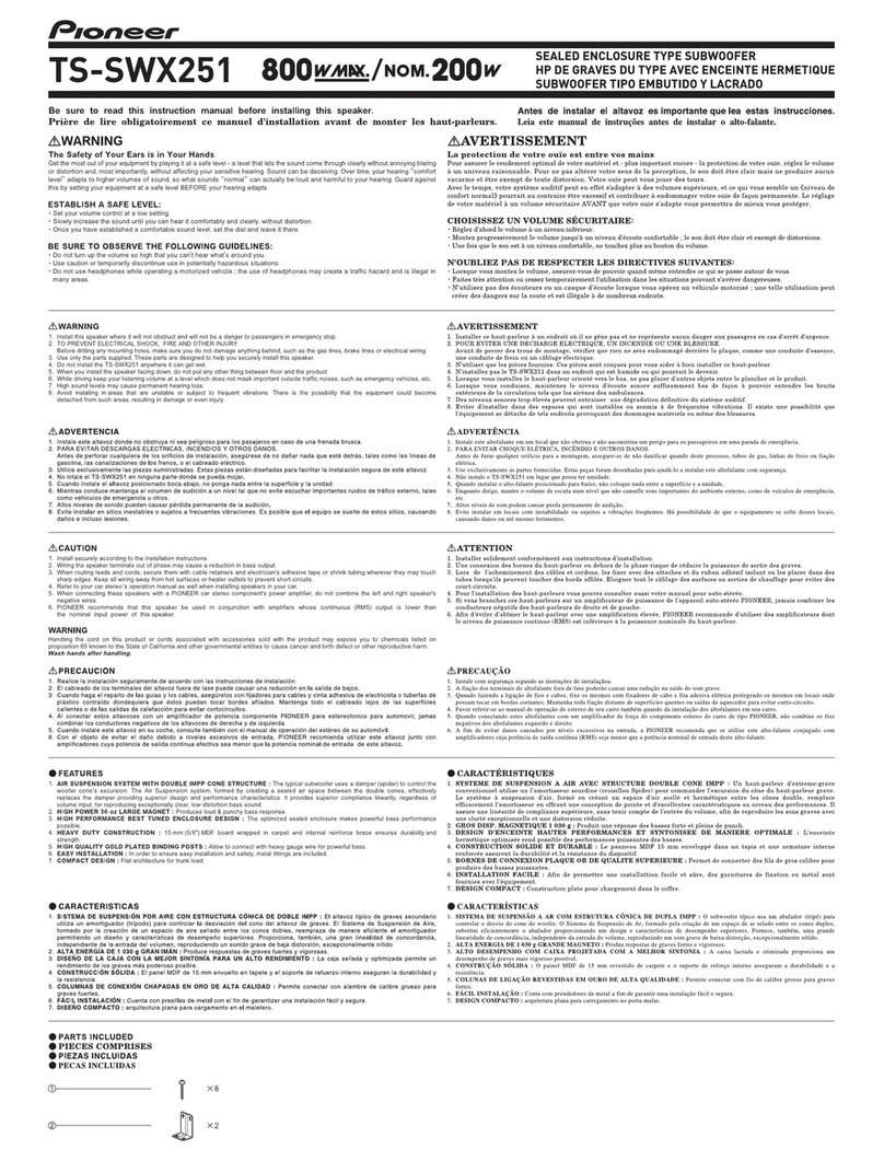 Pioneer TS-SWX251 user guide