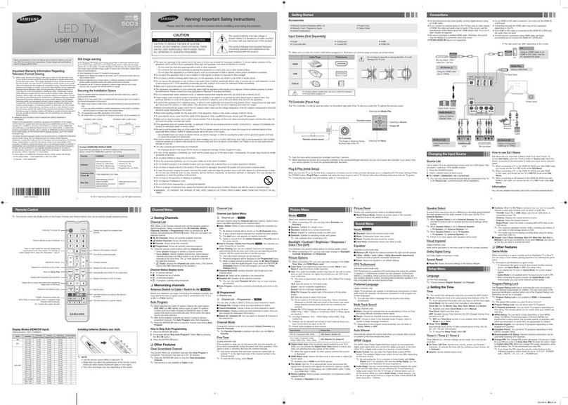 Samsung 5003 Series User manual