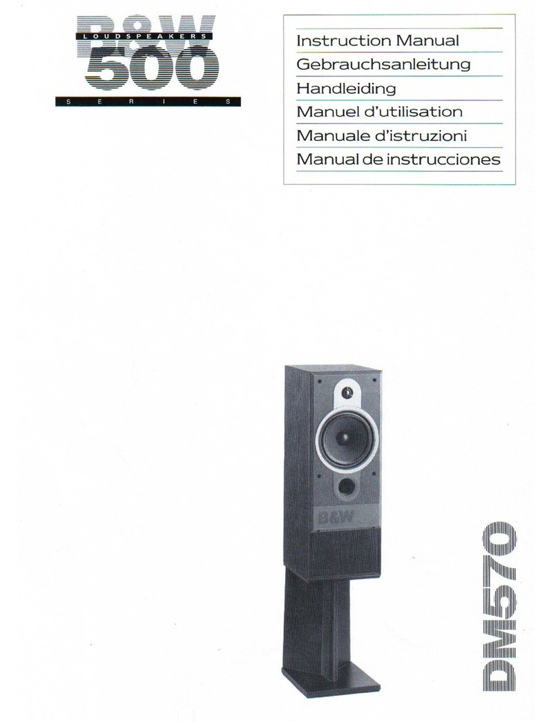 Bowers & Wilkins DM570 instruction manual
