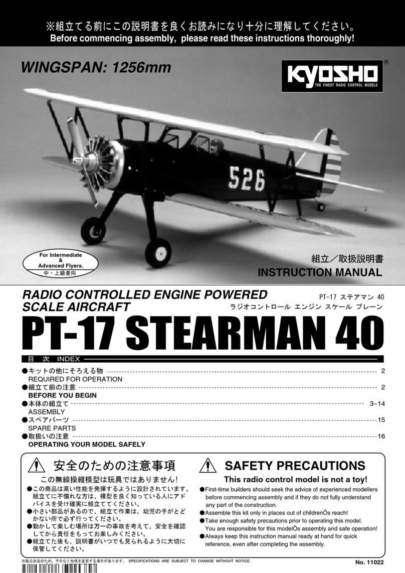 Kyosho PT-17 STEARMAN 40 instruction manual
