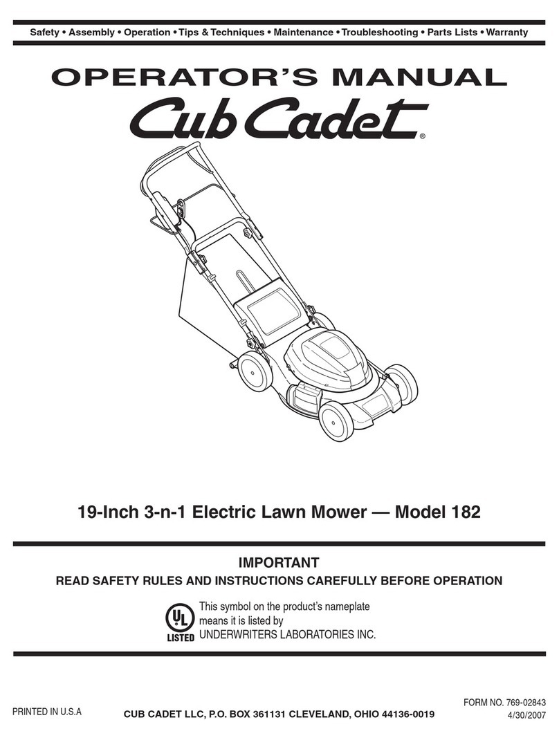 Cub Cadet 182 User manual