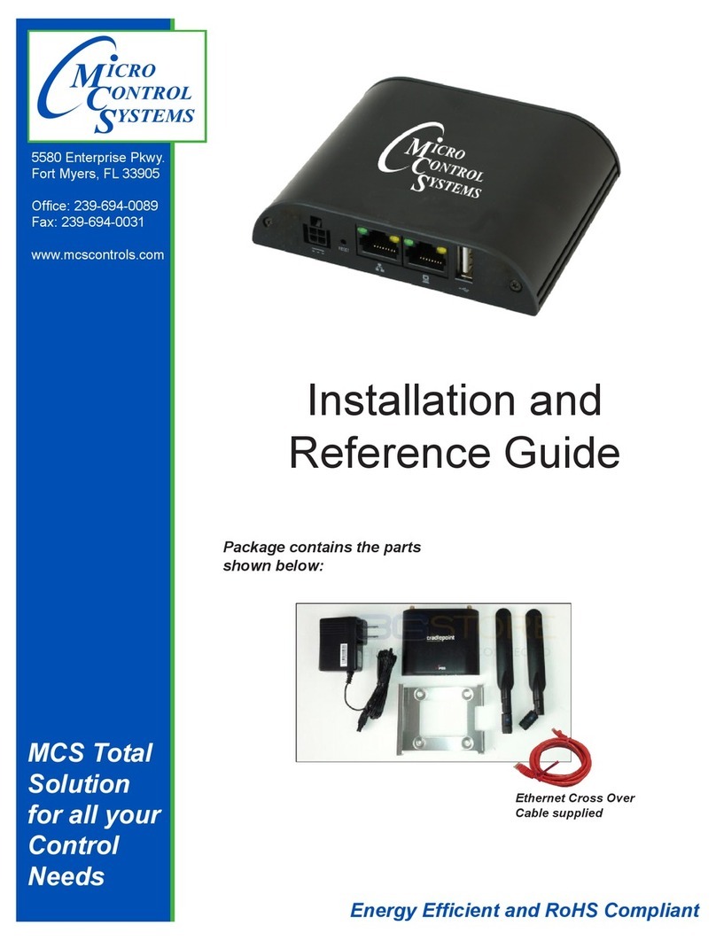 Micro control systems MCS-WIRELESS-3G Installation and reference guide