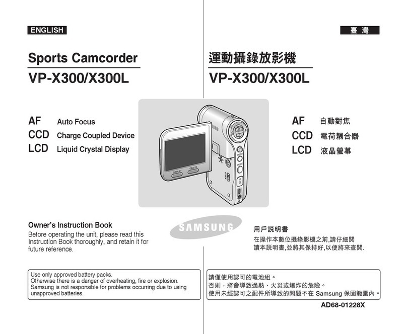 Samsung VP-X300 Owner's instruction book