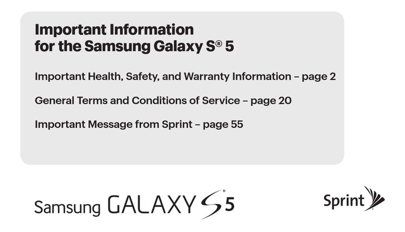 Samsung GALAXY S5 Important information