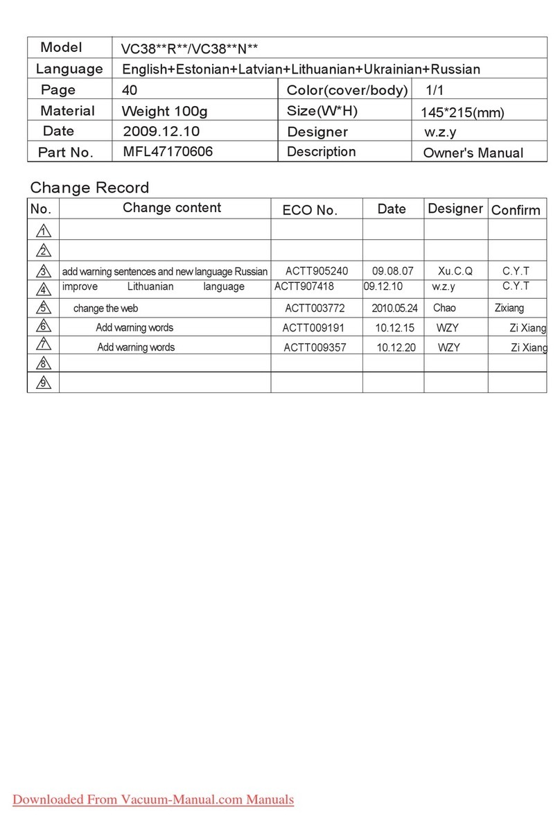 LG VC38**R series User manual