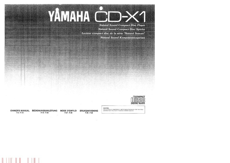 Yamaha CD-X1 User manual Yamaha CD-X1 User manual