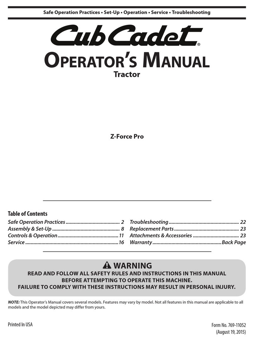 Cub Cadet Z-Force Pro User manual Cub Cadet Z-Force Pro User manual
