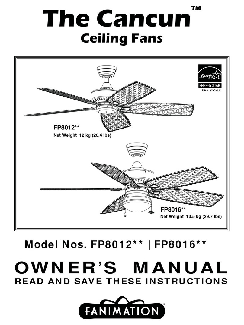 Fanimation FP8012 series User manual
