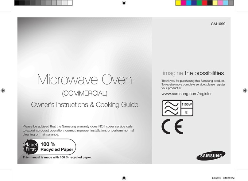 Samsung CM1099 Owner's instructions & cooking guide
