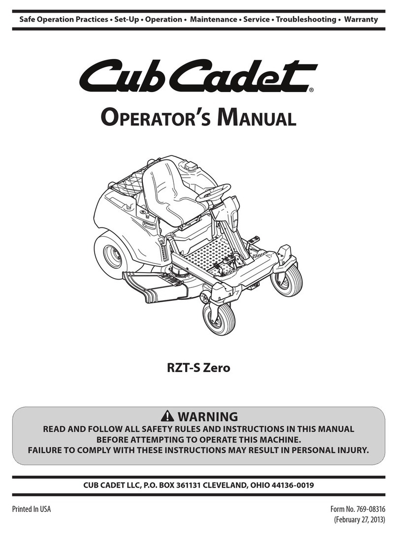 Cub Cadet RZT-S Zero User manual