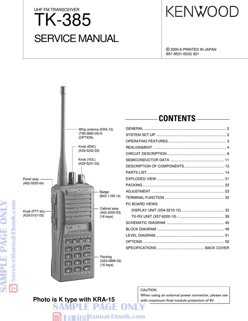Kenwood TK-385 User manual
