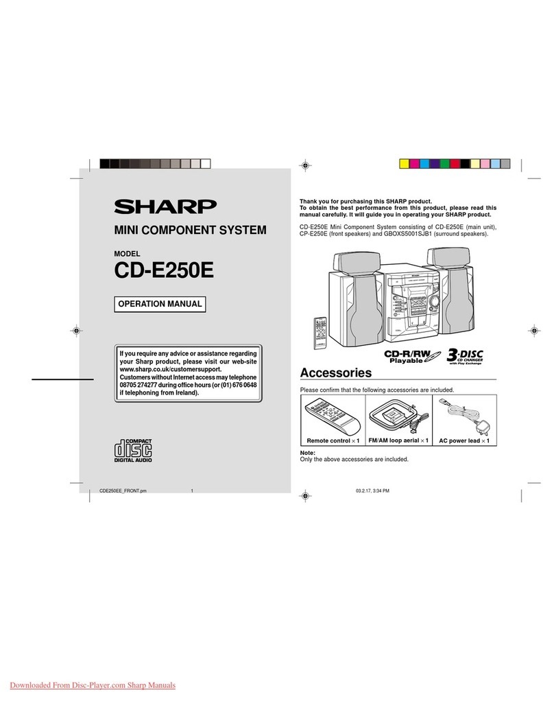 Sharp CD-E250E User manual Sharp CD-E250E User manual
