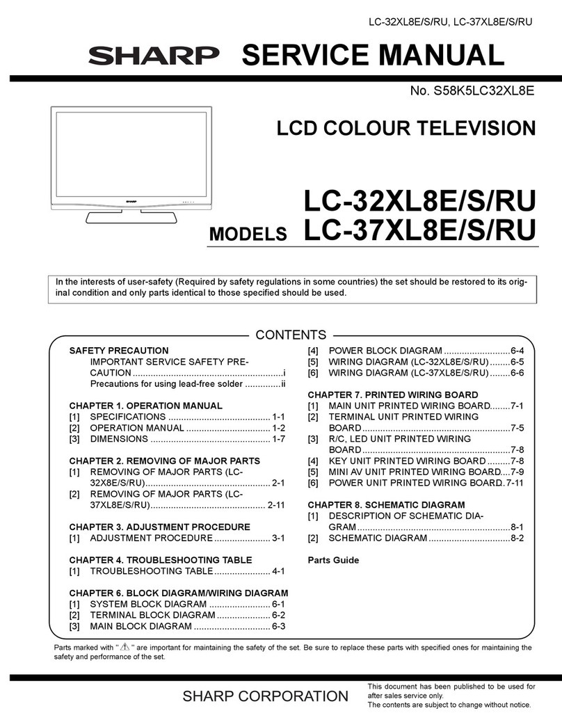 Sharp LC-32XL8E/S/RU User manual