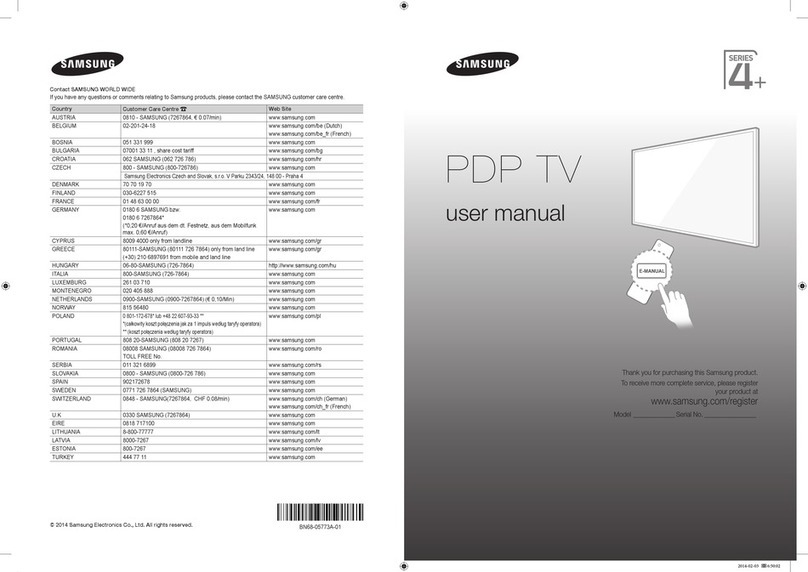 Samsung PE43H4500 User manual