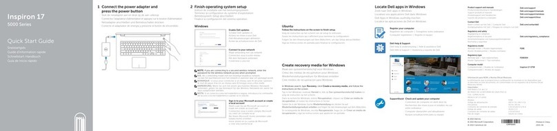 Dell Inspiron 17 5000 Series quick start guide