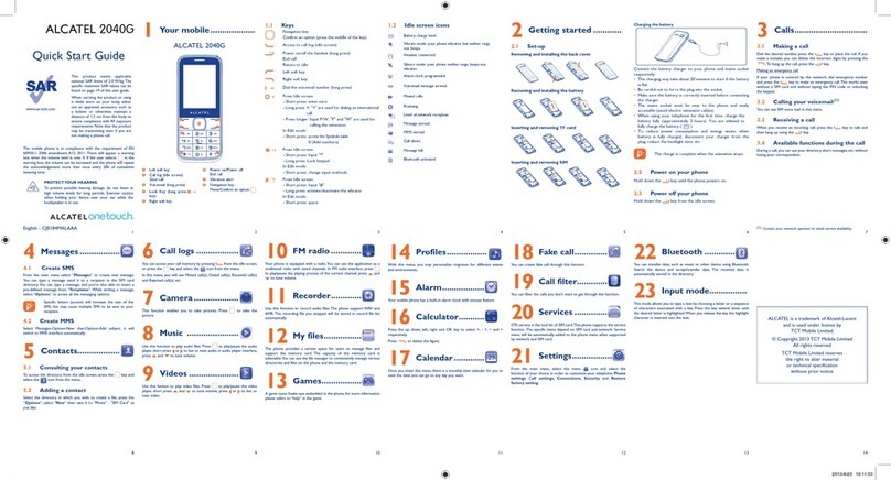Alcatel 2040G User manual