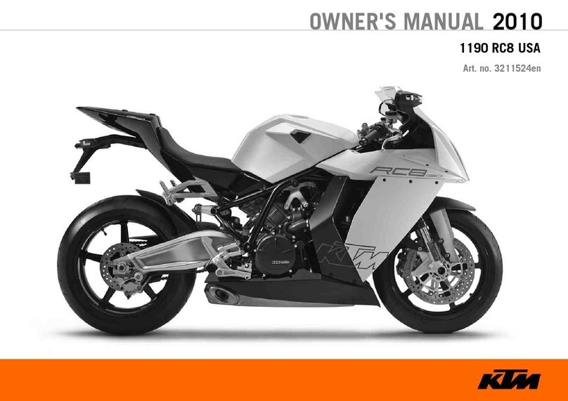 KTM 2010 1190 RC8 User manual