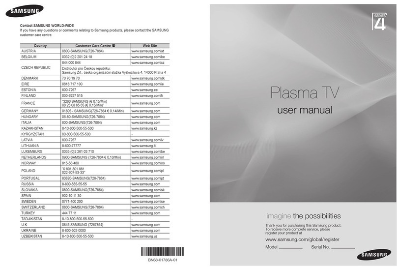 Samsung PS42A426 User manual Samsung PS42A426 User manual