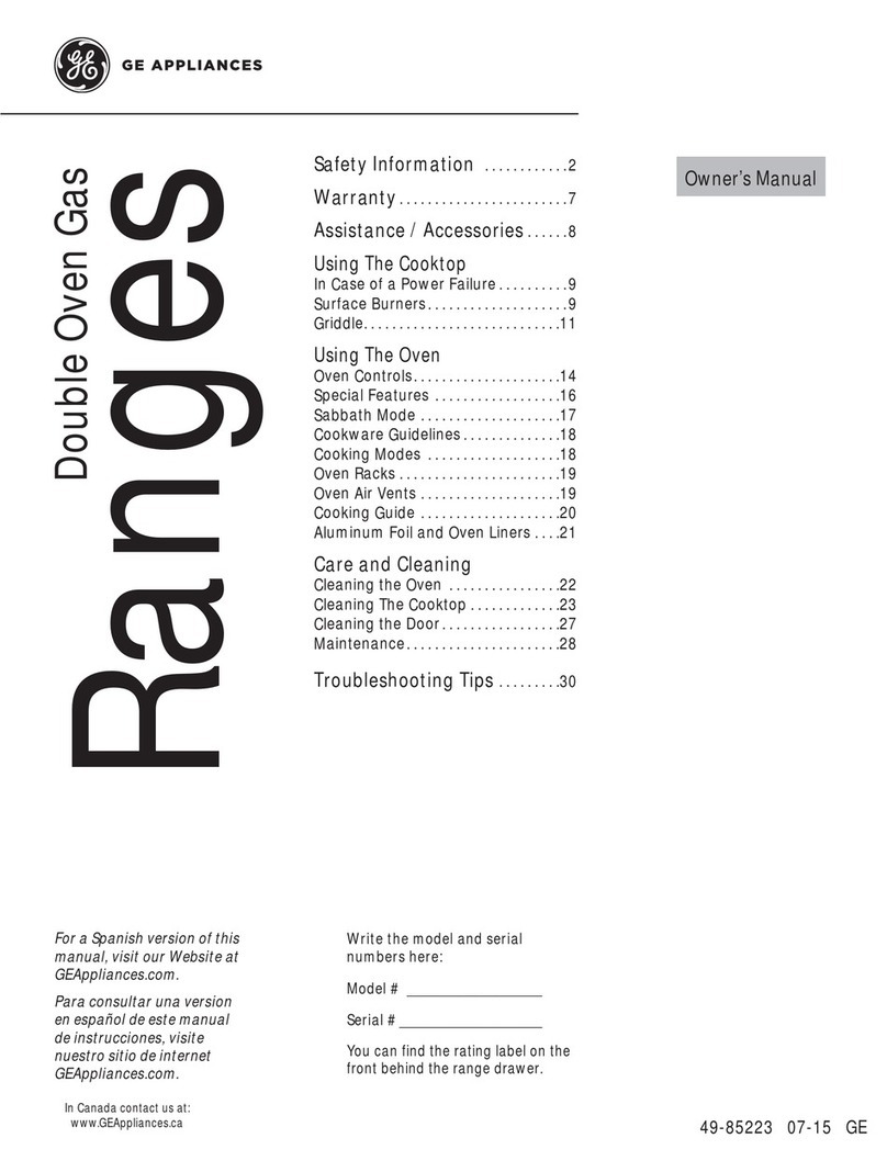 GE JCGB860 owner's manual