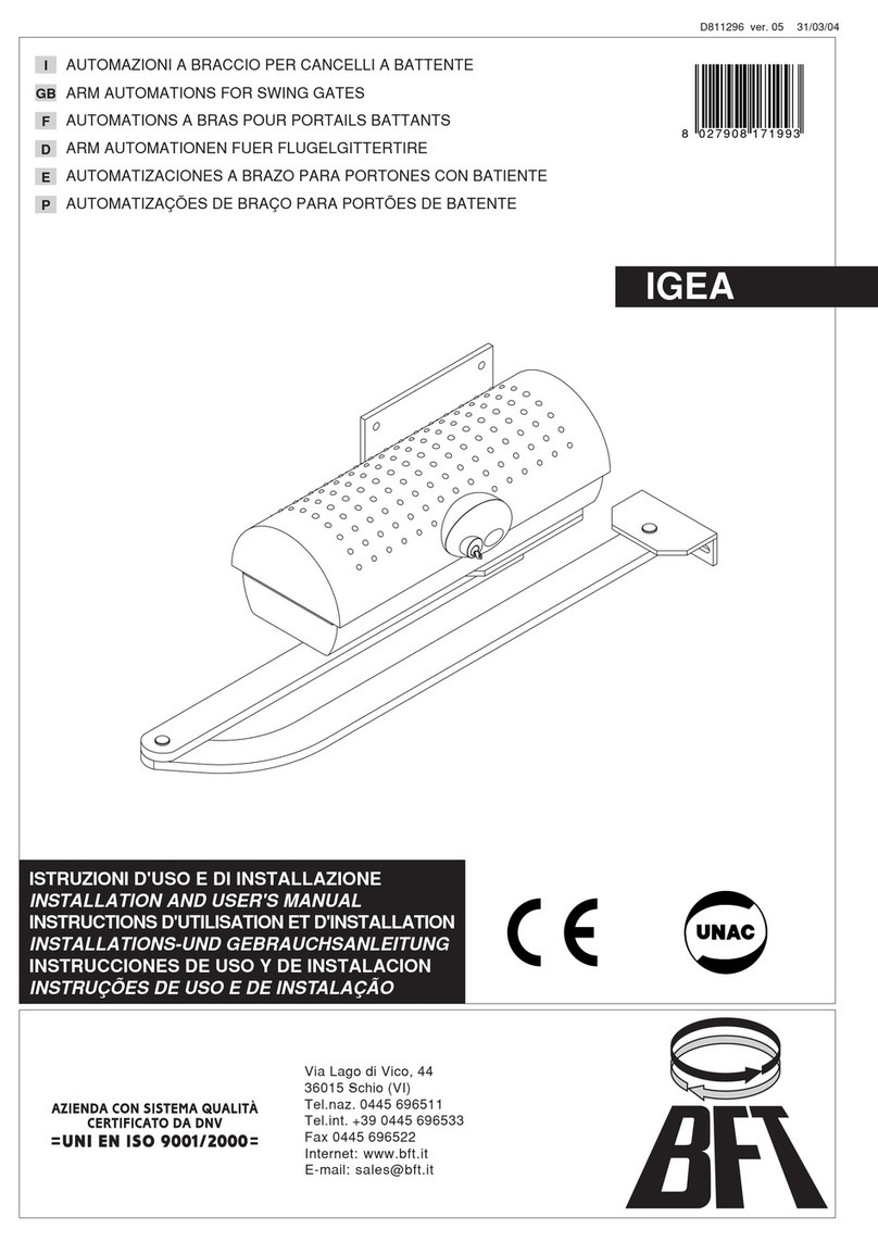 BFT IGEA Installation and user manual