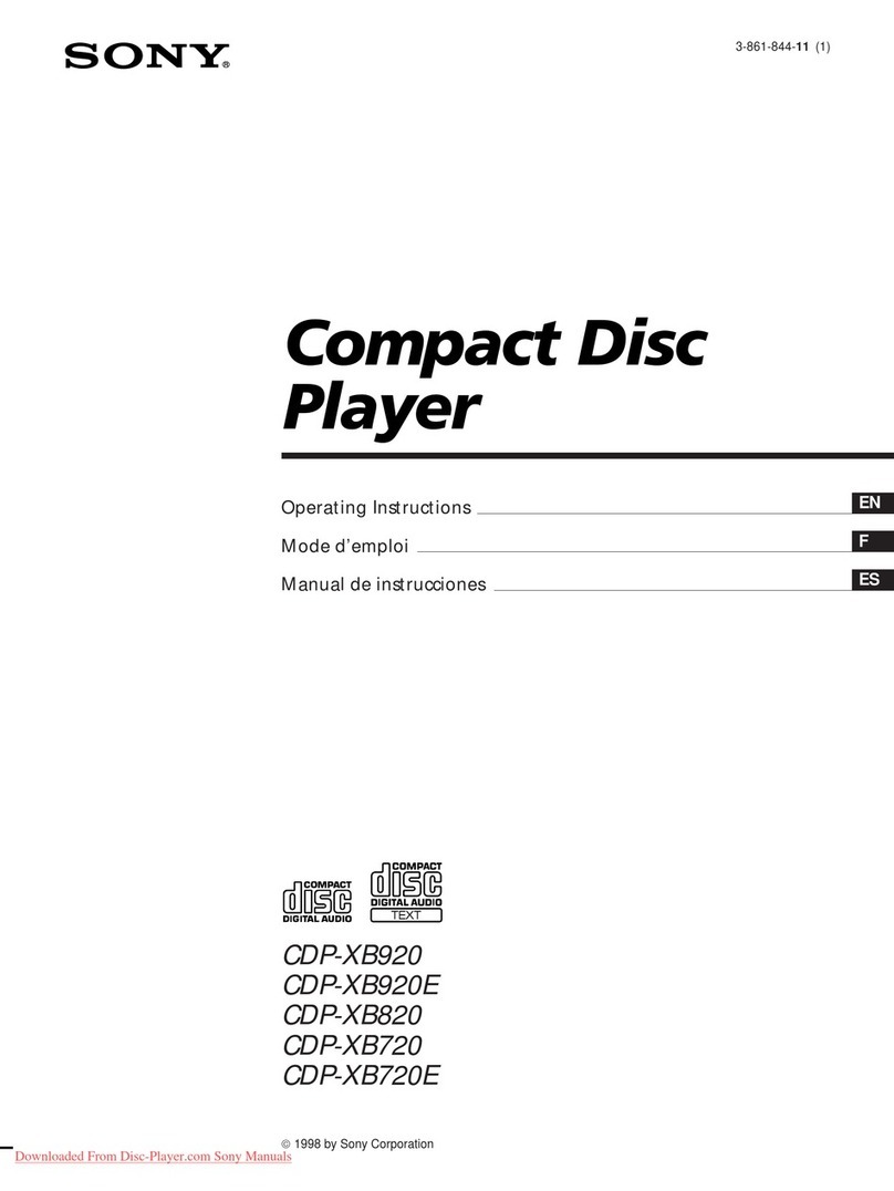 Sony CDP-XB920 User manual