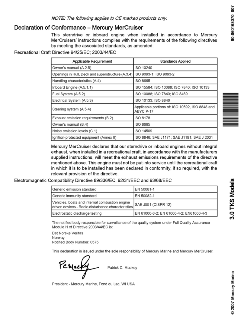 MerCruiser 3.0 TKS User manual