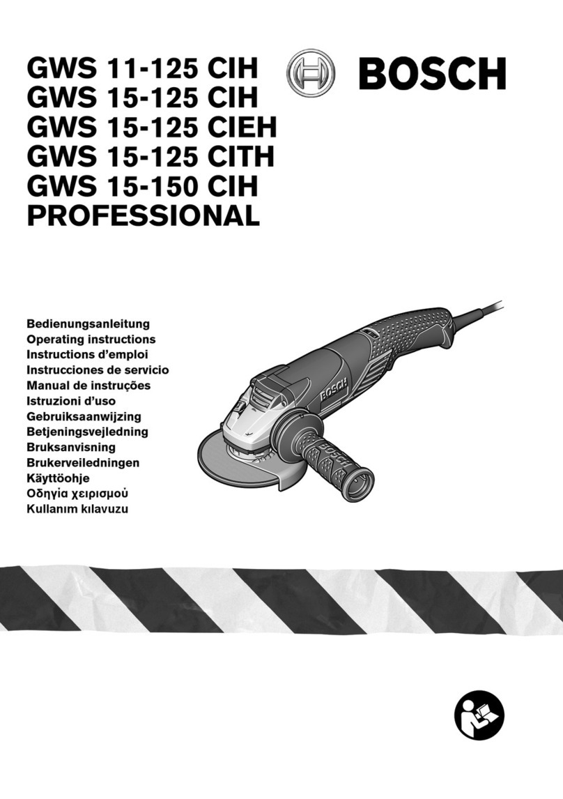 Bosch GWS 11-125 CIH User manual