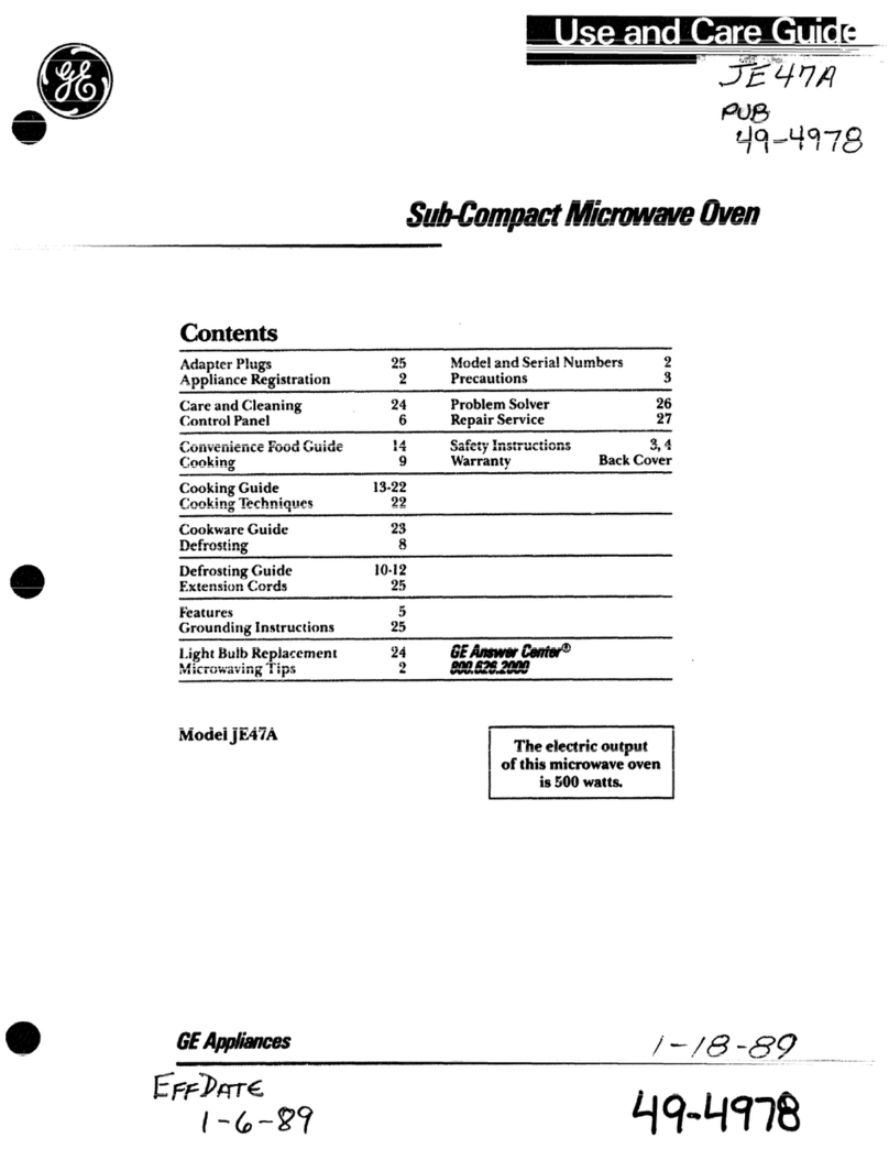 GE JE47A User manual GE JE47A User manual
