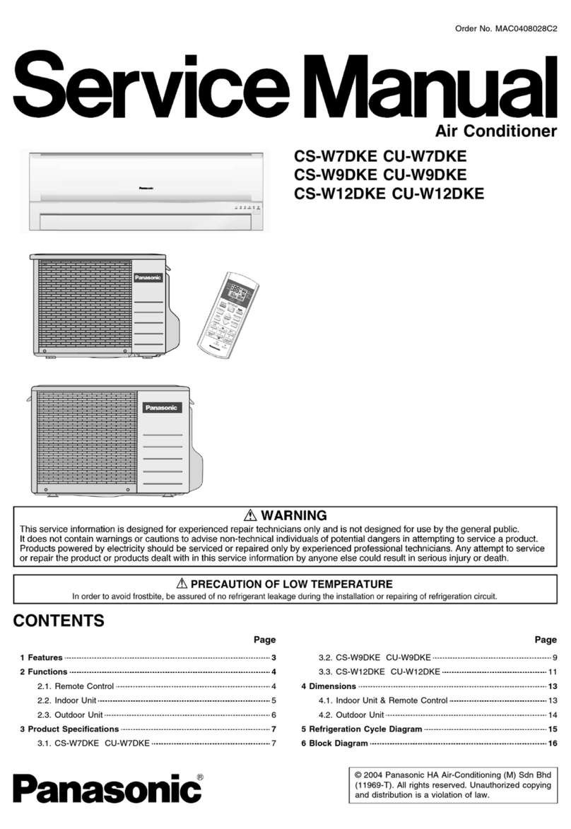 Panasonic CS-W7DKE User manual