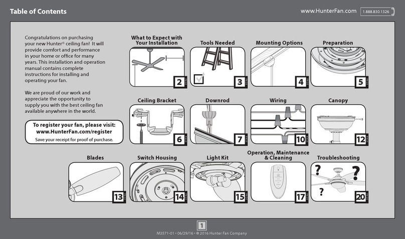 Hunter M3571-01 User manual
