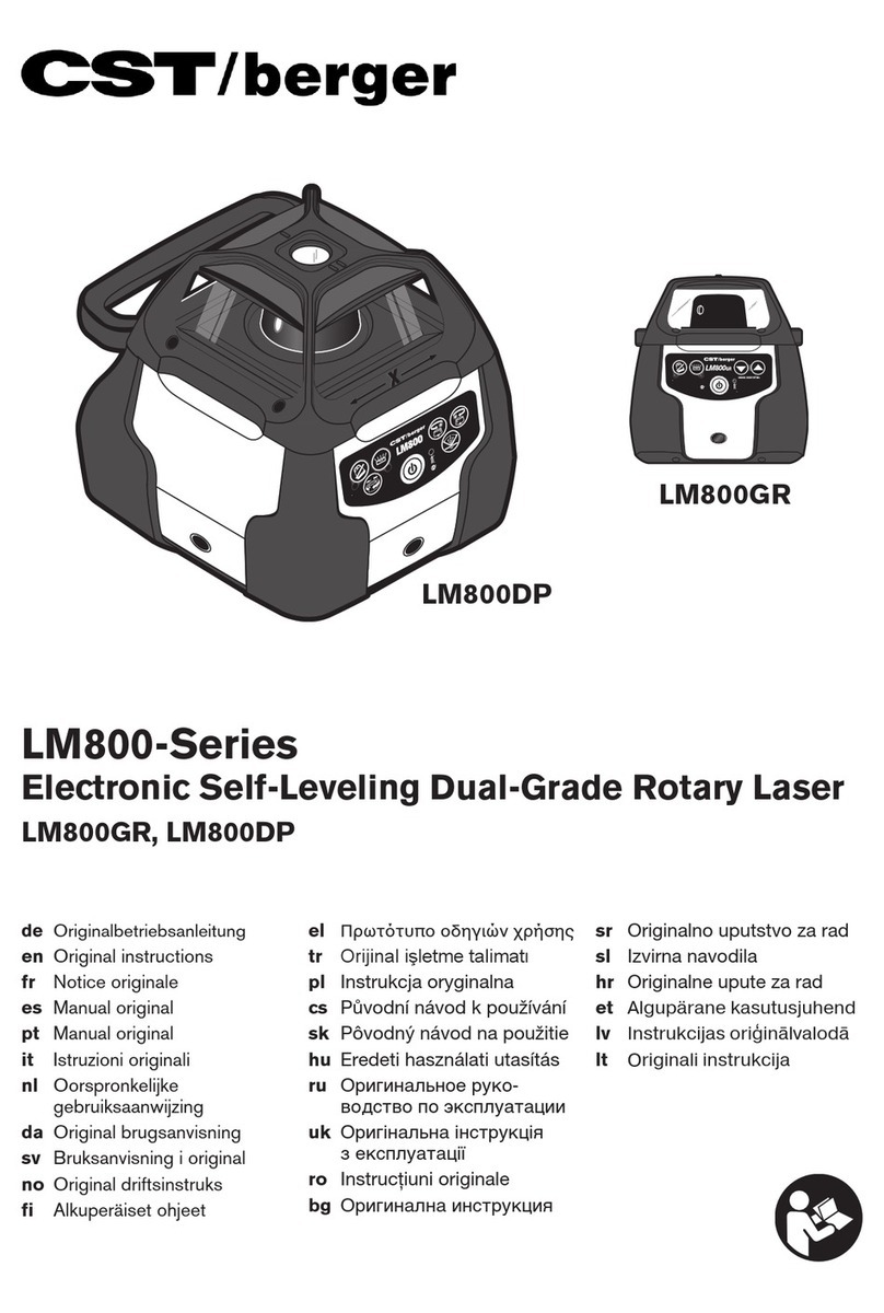 CST/BERGER LM800DP User manual
