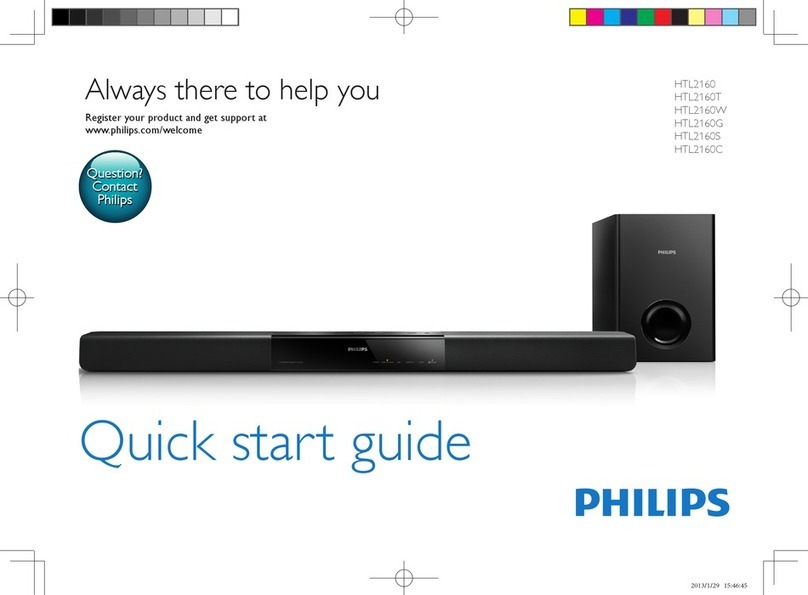 Philips HTL2160 quick start guide