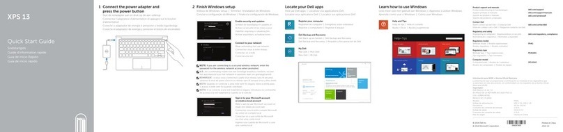 Dell XPS 13 9343 quick start guide