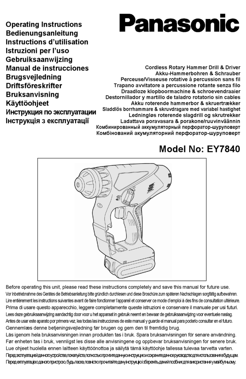 Panasonic EY7840 operating instructions