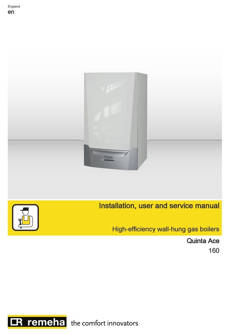 REMEHA Quinta Ace 160 Installation, user and service manual