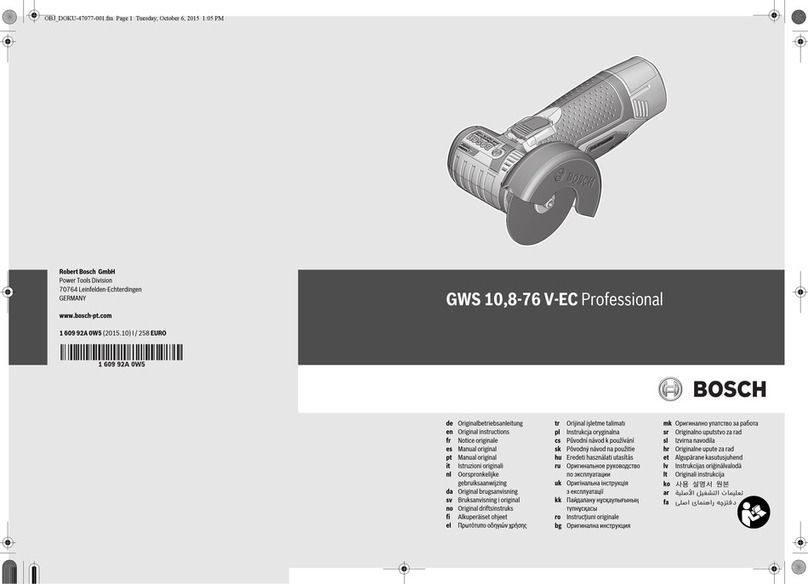 Bosch GWS 10 User manual