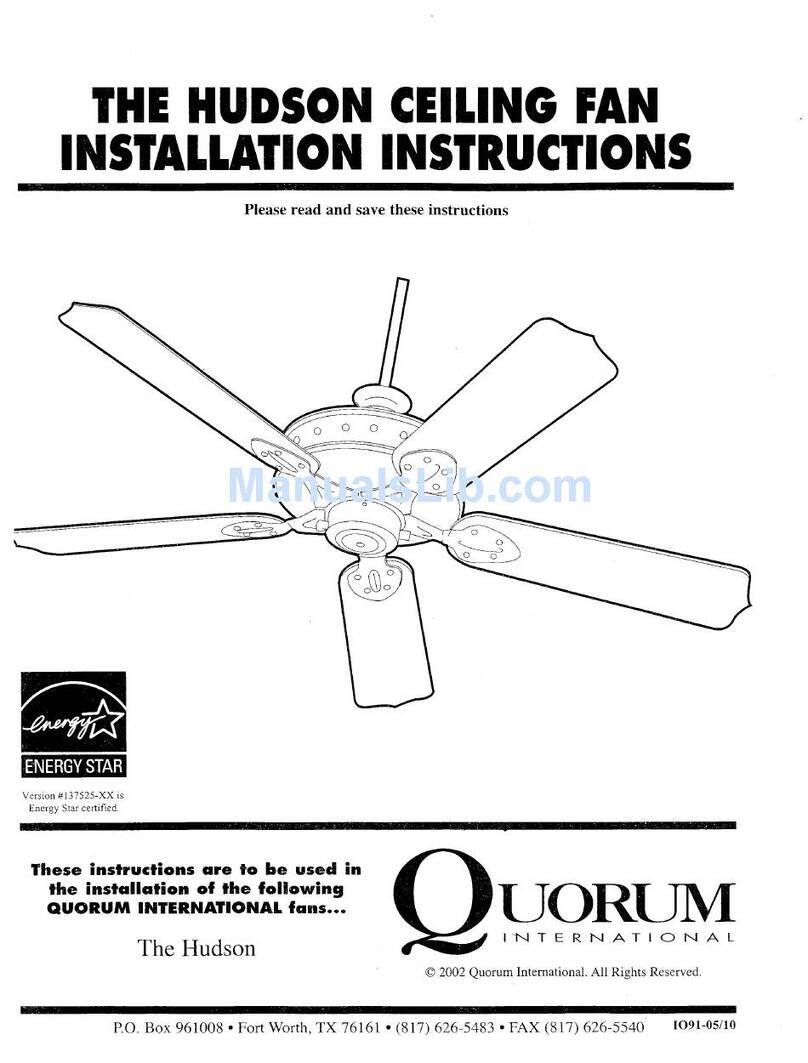 Quorum Hudson 137525 Series User manual