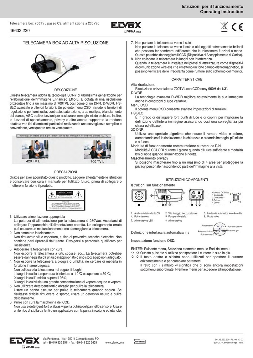 Elvox 46633.220 User manual